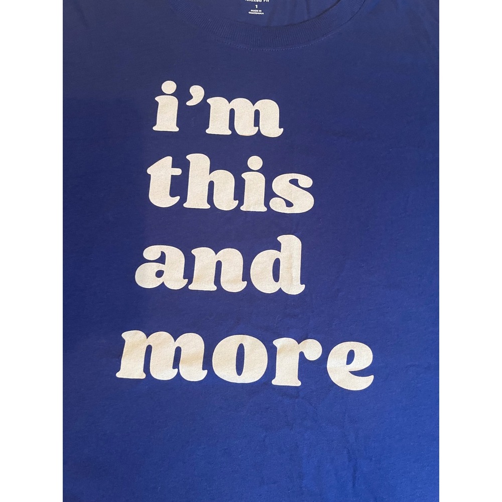 Torrid Womens Plus Size 1 Graphic T-Shirt Blue Im This And More Relaxed Fit Tee - Picture 3 of 7